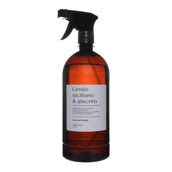 Água Perfumada Limão Siciliano & Alecrim 1000ml Casa Viva