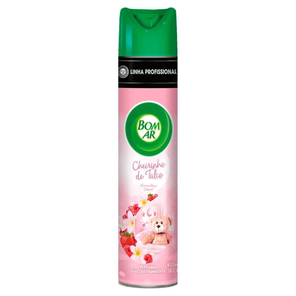 Aromatizador Aerossol Cheirinho de Talco 432mL - Bom Ar