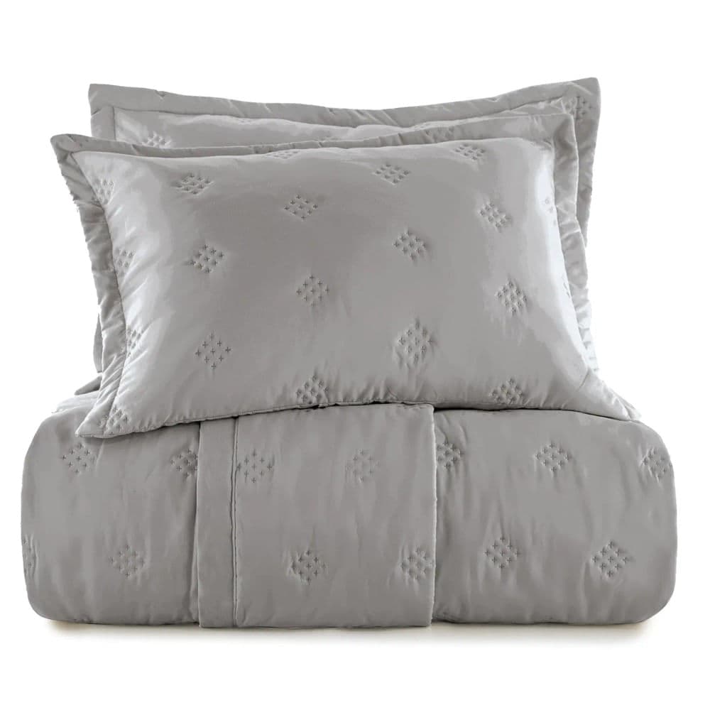Colcha Queen Diamond 3 Peças Cinza Sílex - Altenburg