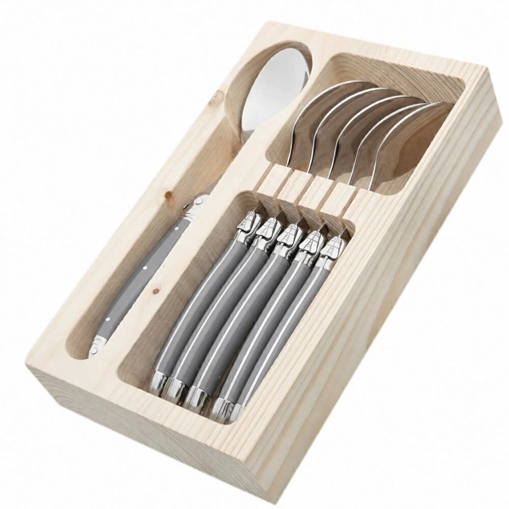 Colher de Aço Inox Laguiole Off White 22cm 6pçs
