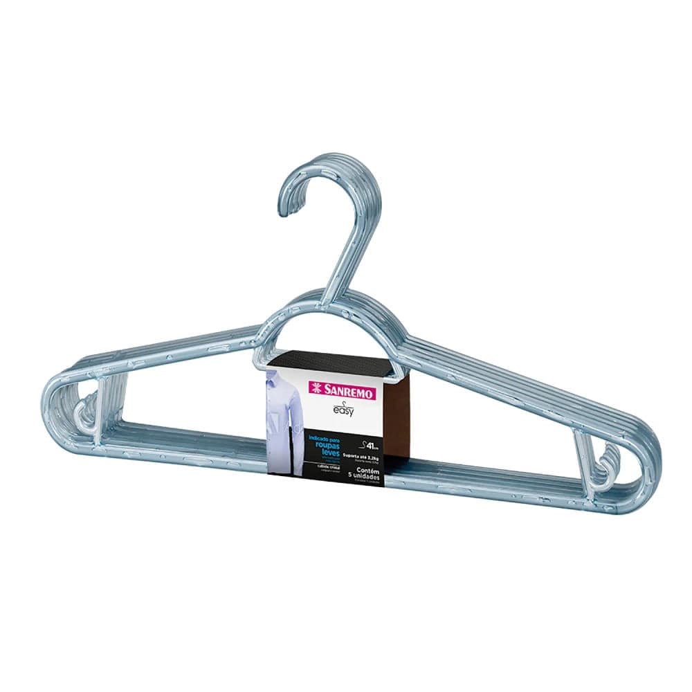 Conjunto de Cabides Multi 5 Peças Azul - Sanremo