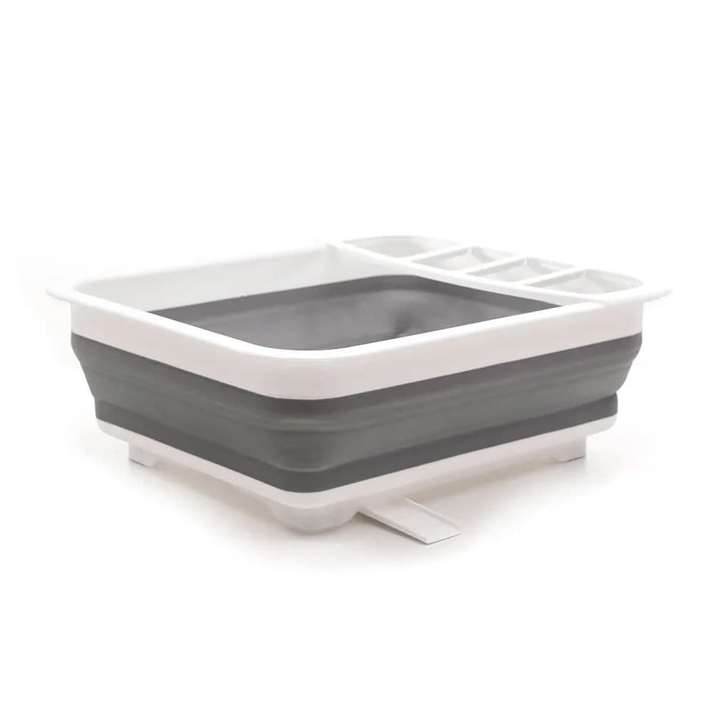 Escorredor de Louças em Silicone Retrátil Cinza - Utility