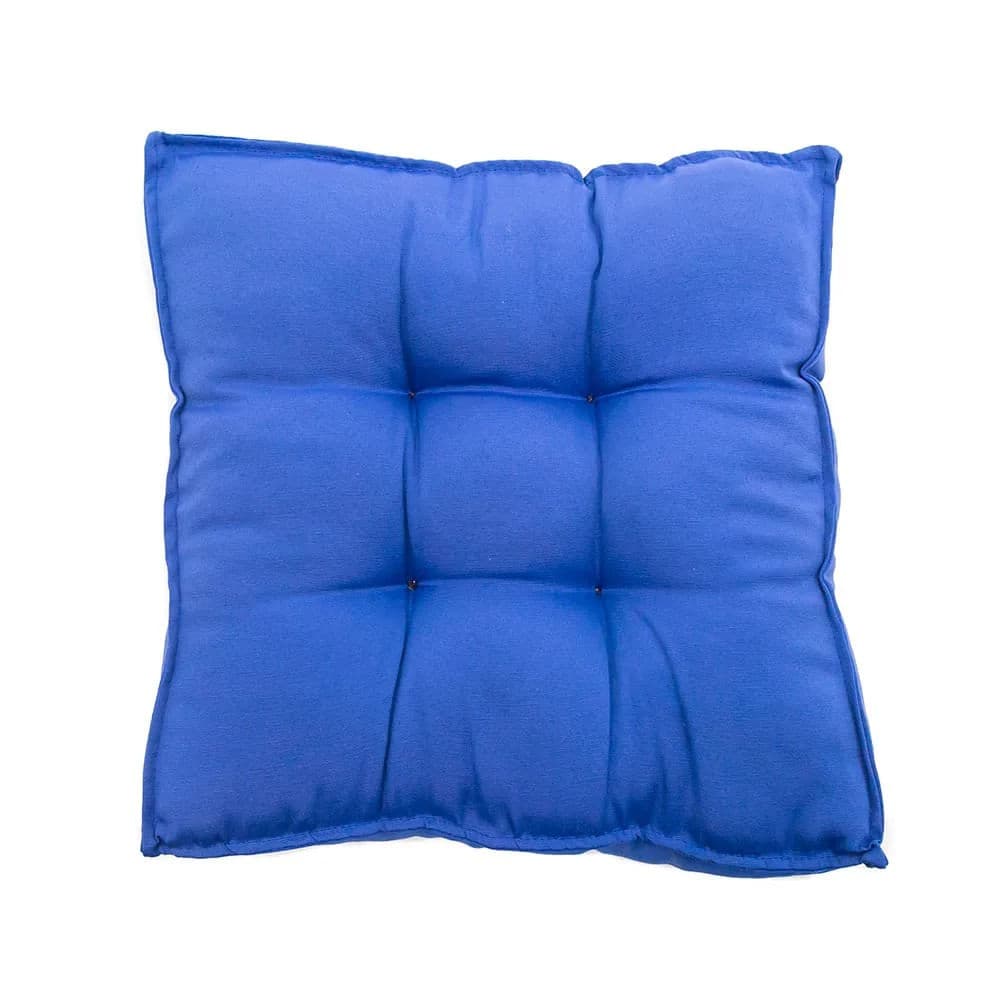 Futon Gorgurão Alto 45x45cm Azul Royal - Comoditá