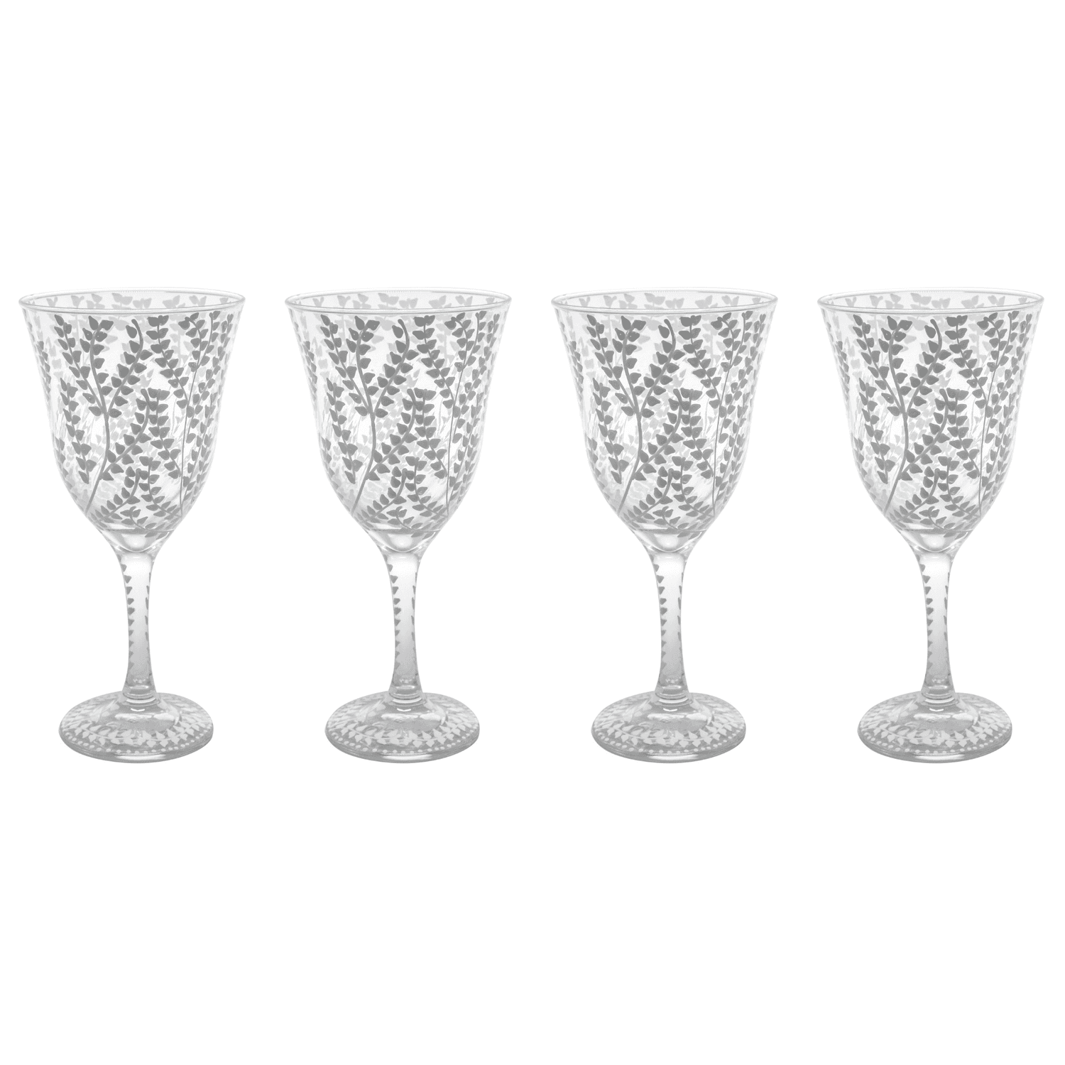 Jogo 04 Taças Lirio Florença Artes Salles Branco
