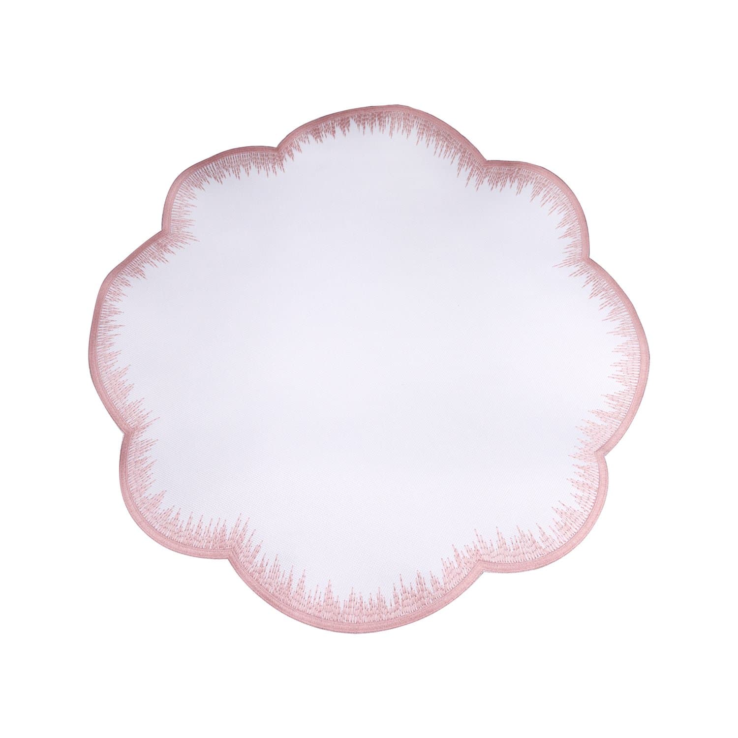 Jogo 6 Americanos Pincelados Suva Collection Branco e Rosa Seco