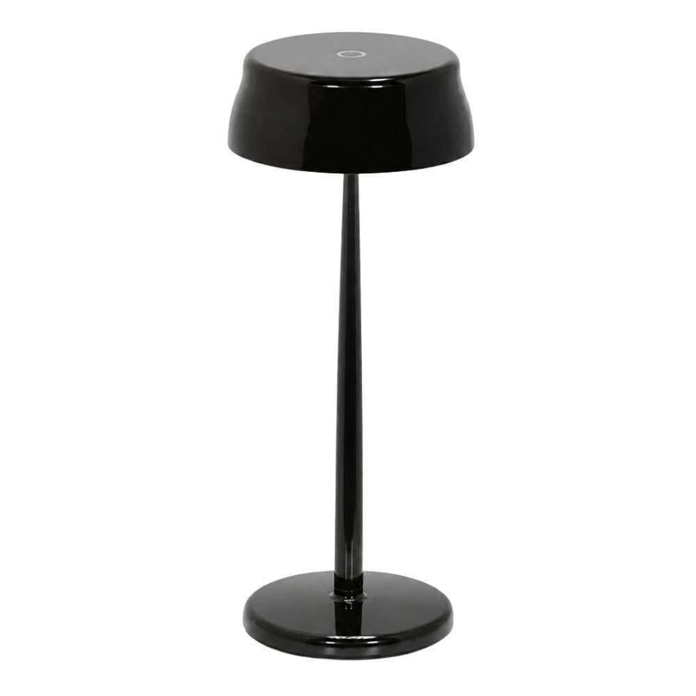 Luminaria Mesa Zafferano Sister Light Wifi Preto Perolado 13x33cm