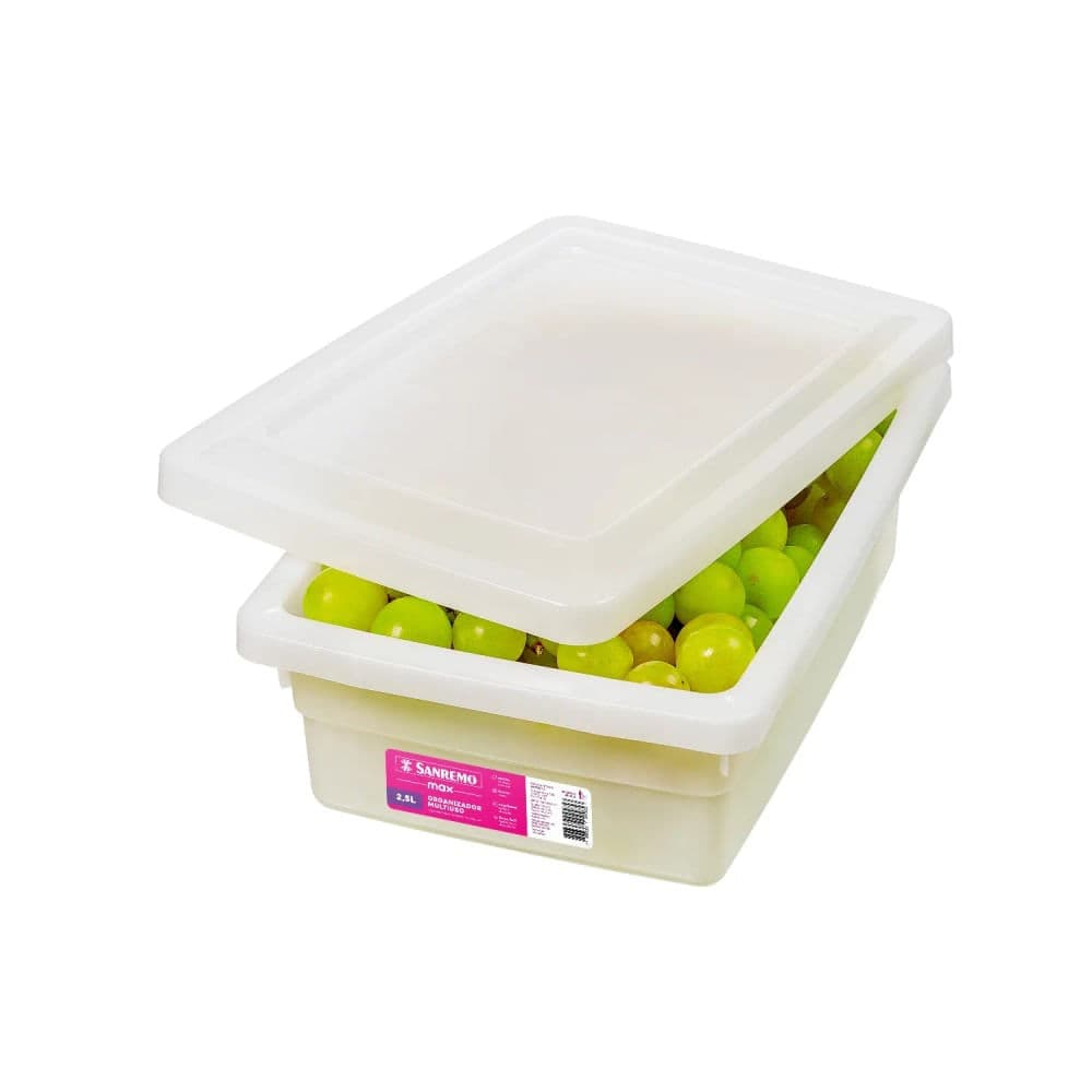 Organizador Multiuso Max 2,5l Branco - Sanremo