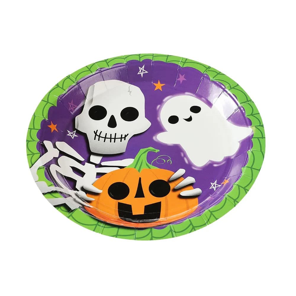 Prato Descartável 18cm Halloween Divertido 10 Unidades - Silver Plast
