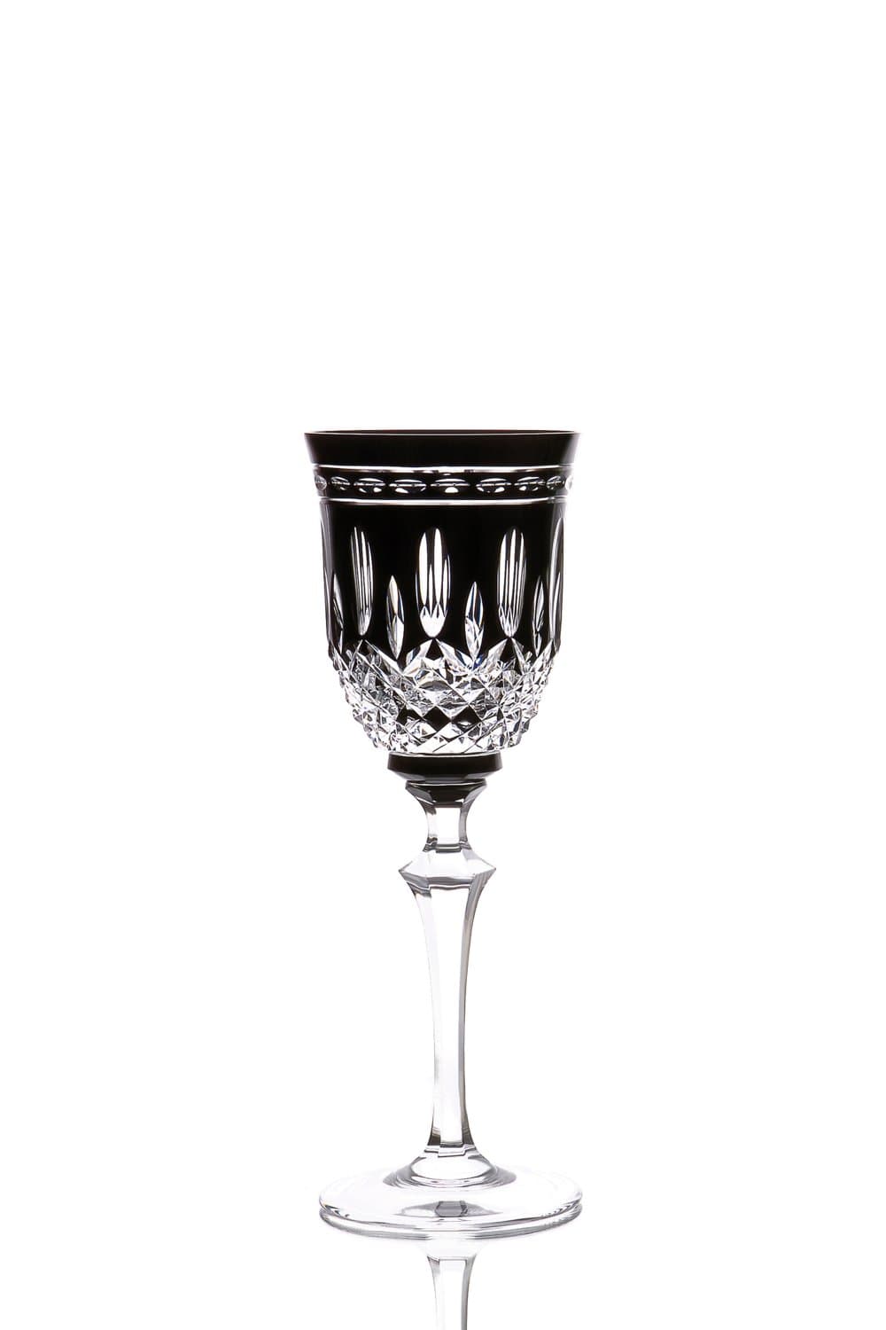 Taça para Água em Cristal Overley Mozart Preto 460 ml