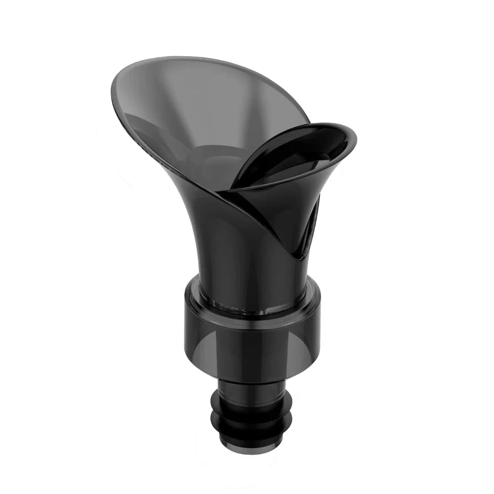Tampa e Bico para Servir Vinho em Abs e Silicone Preta - Fracalanza