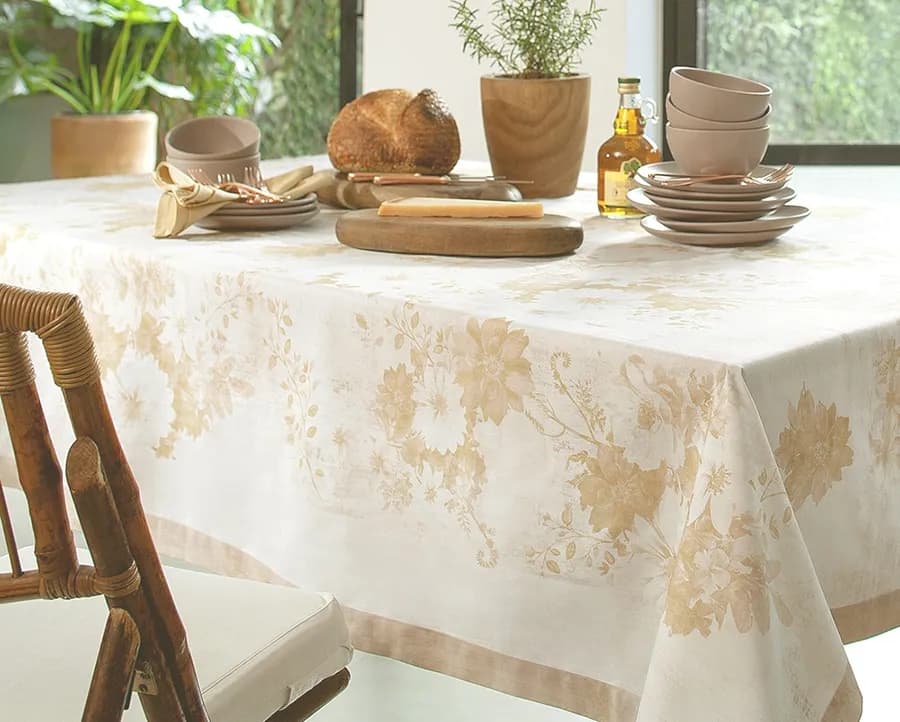 Toalha de Mesa Buddemeyer Impermeável Granthan - Redonda - 1.80m