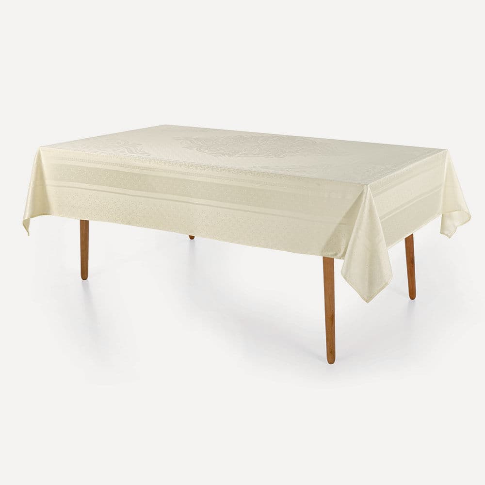Toalha de Mesa Retangular 8 Lugares Lesier Pérola