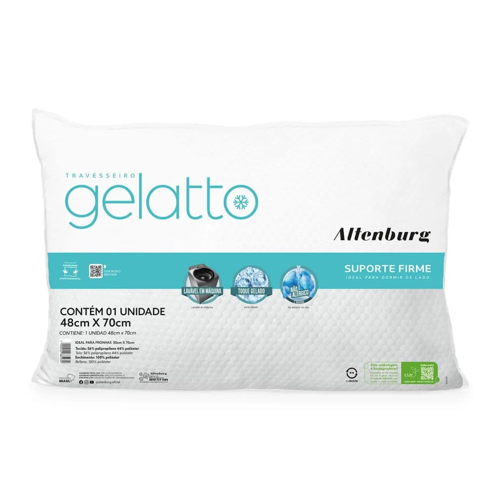 Travesseiro Gelatto 48x70cm - Altenburg