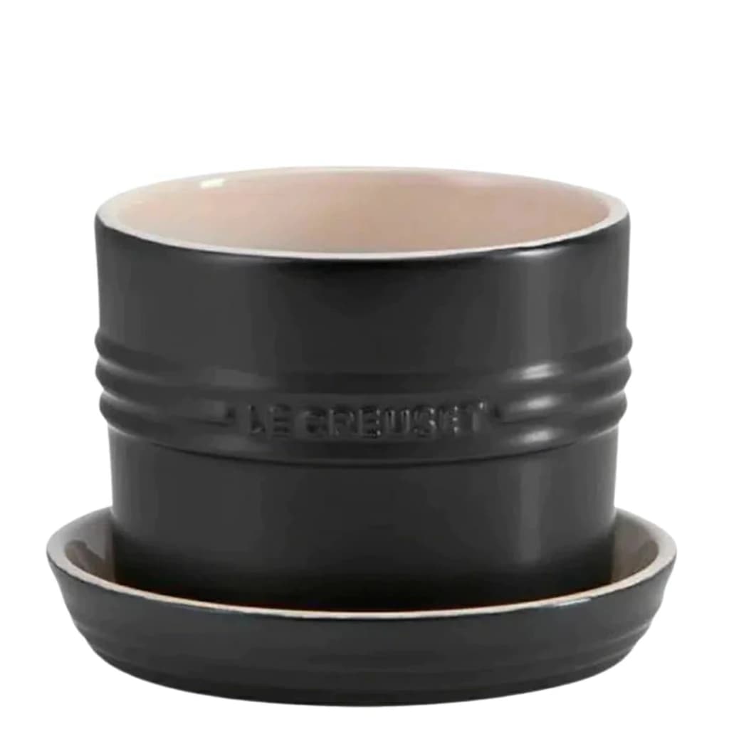 Vaso de Cerâmica para Ervas Le Creuset Matte Black 14cm