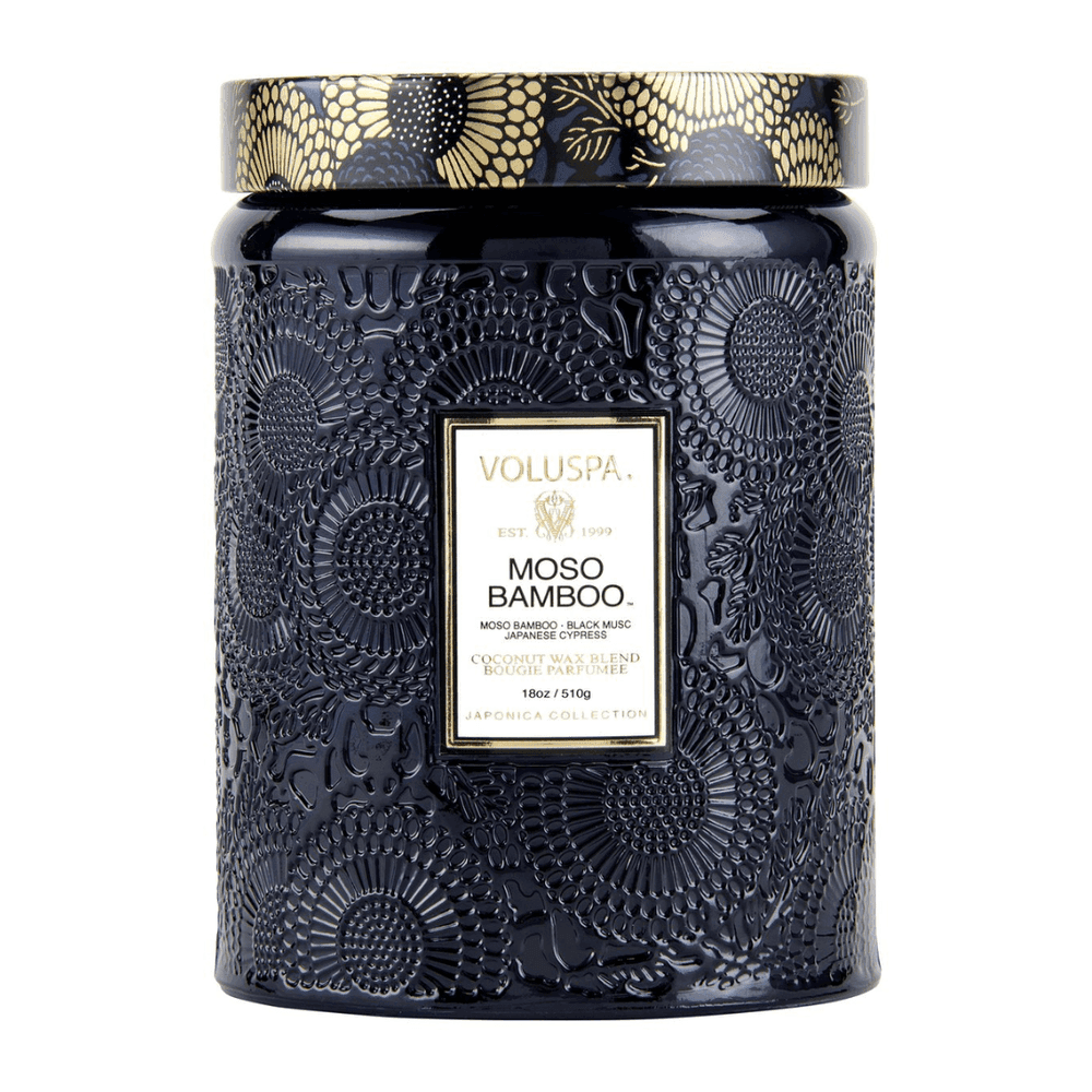 Vela Pote Vidro G 100h Relevo Moso Bamboo - Voluspa