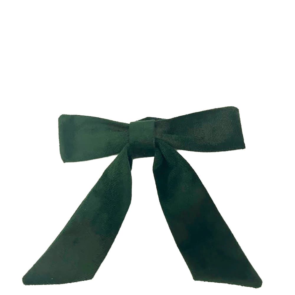 Argola para Guardanapo de Veludo Laço Verde Oliva 10cm