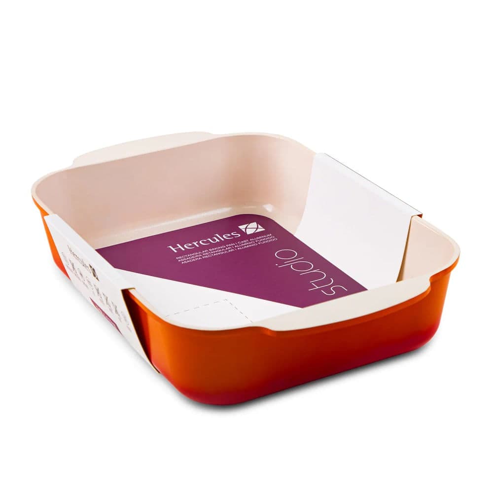 Assadeira Antiaderente Retangular 35x24cm Laranja - Hercules