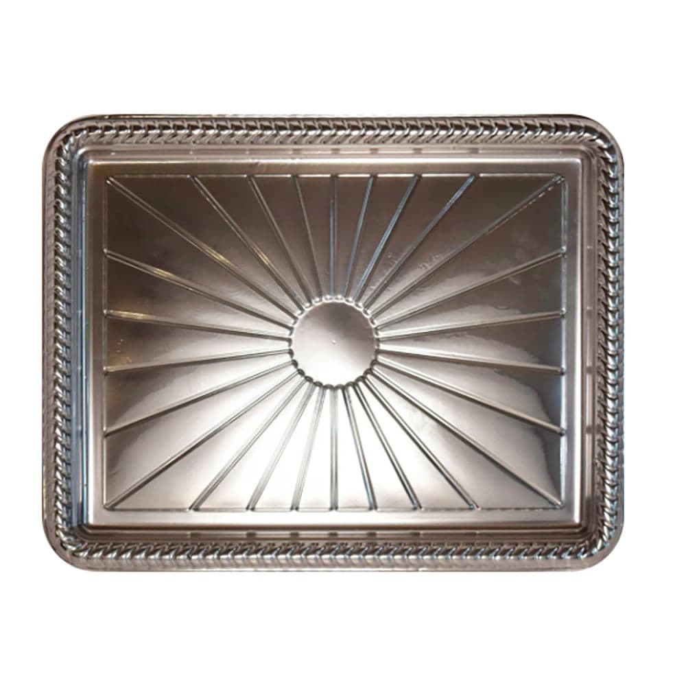 Bandeja de Plástico Rasa 38x27,9cm Prata - Ilum