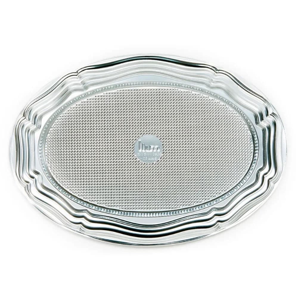 Bandeja Descartável I104 Wave 24x35cm Prata - Ilum