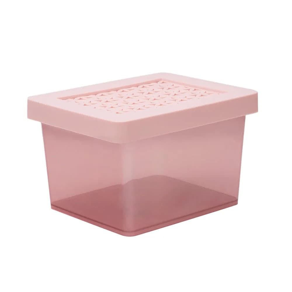 Caixa Organizadora Retangular com Tampa 12x20cm Rosa - Ordene