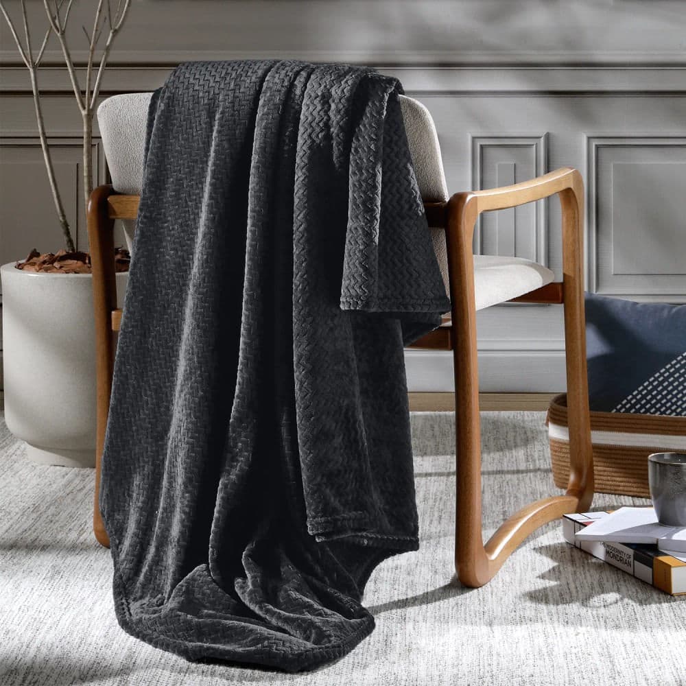 Cobertor Plush Tweed Ônix Queen - Hedrons