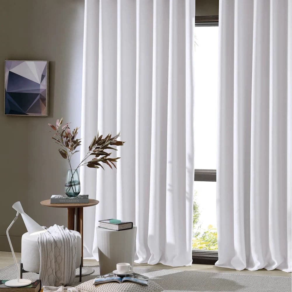 Cortina Corta-luz Tecido Liso 3x1,7m Branco - Bella Janela