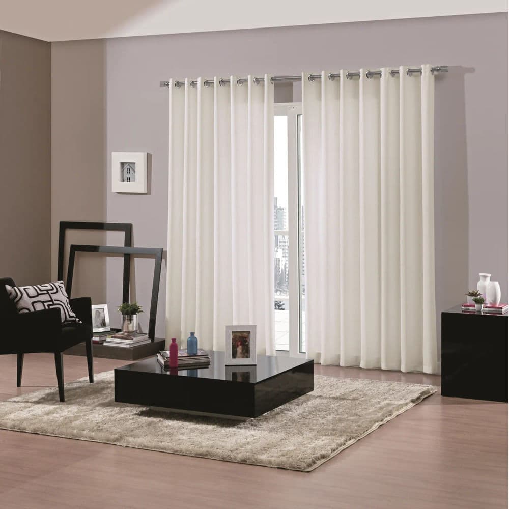 Cortina para Sala e Quarto Duplex Bellini 5,4x2,5m Areia - Bella Janela