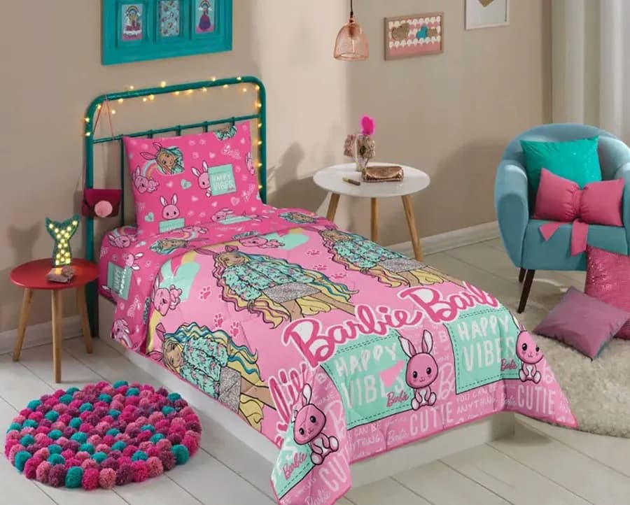 Edredom Lepper Microfibra Juvenil - Barbie