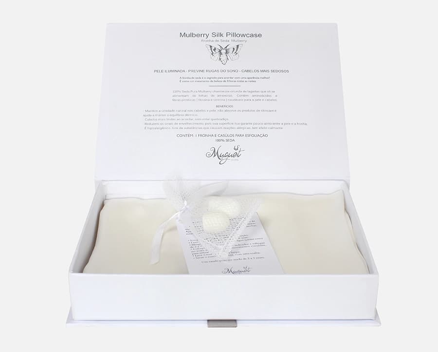 Fronha de Seda Mulberry para Travesseiro 0.50x0.70m - 100% Seda - Muguet Home
