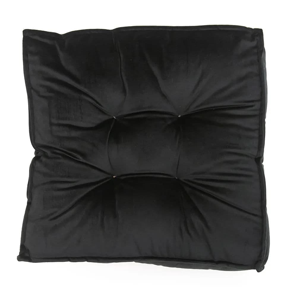 Futon Suede Preto 45x45cm - Shelter