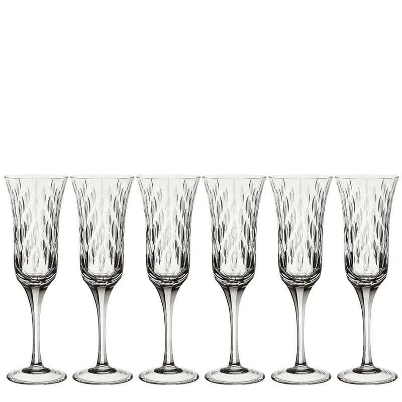 Jogo 06 Taças de Cristal para Champagne Strauss 190 ml