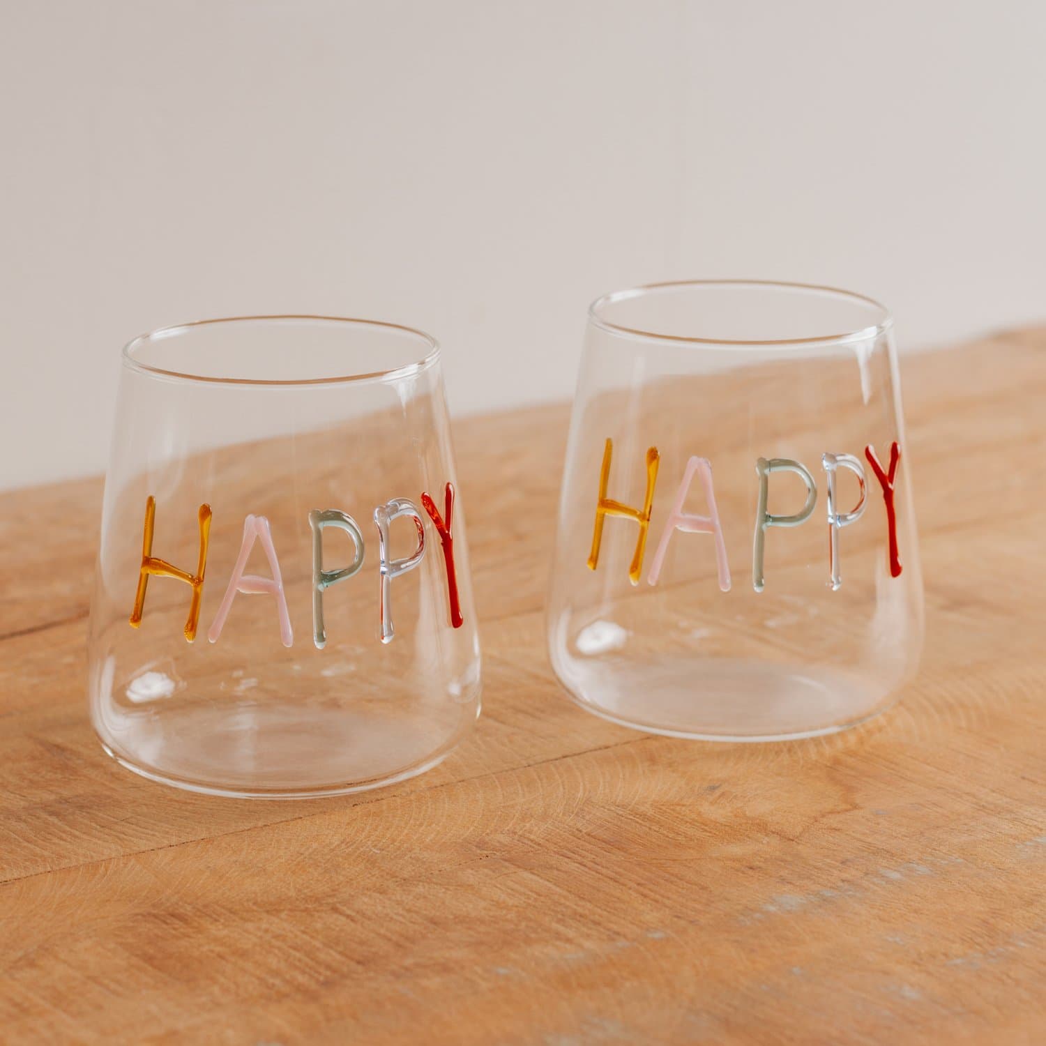 Jogo de 2 Copos em Vidro Borossilicato Happy 450 ml
