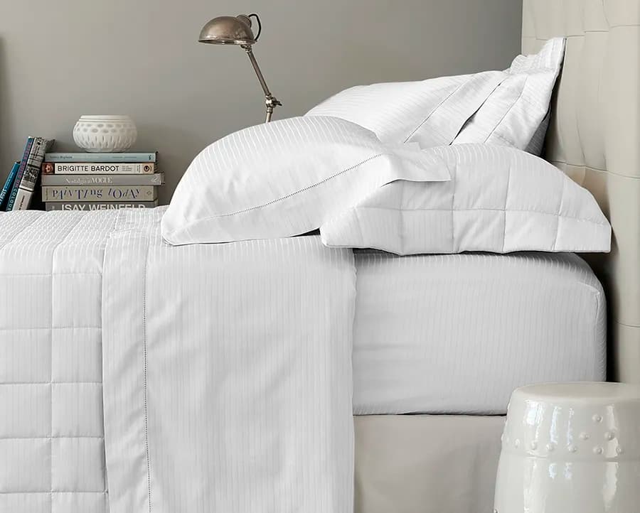 Jogo de Cama Buddemeyer Damask Stripes Solteiro King - Cetim 300 Fios