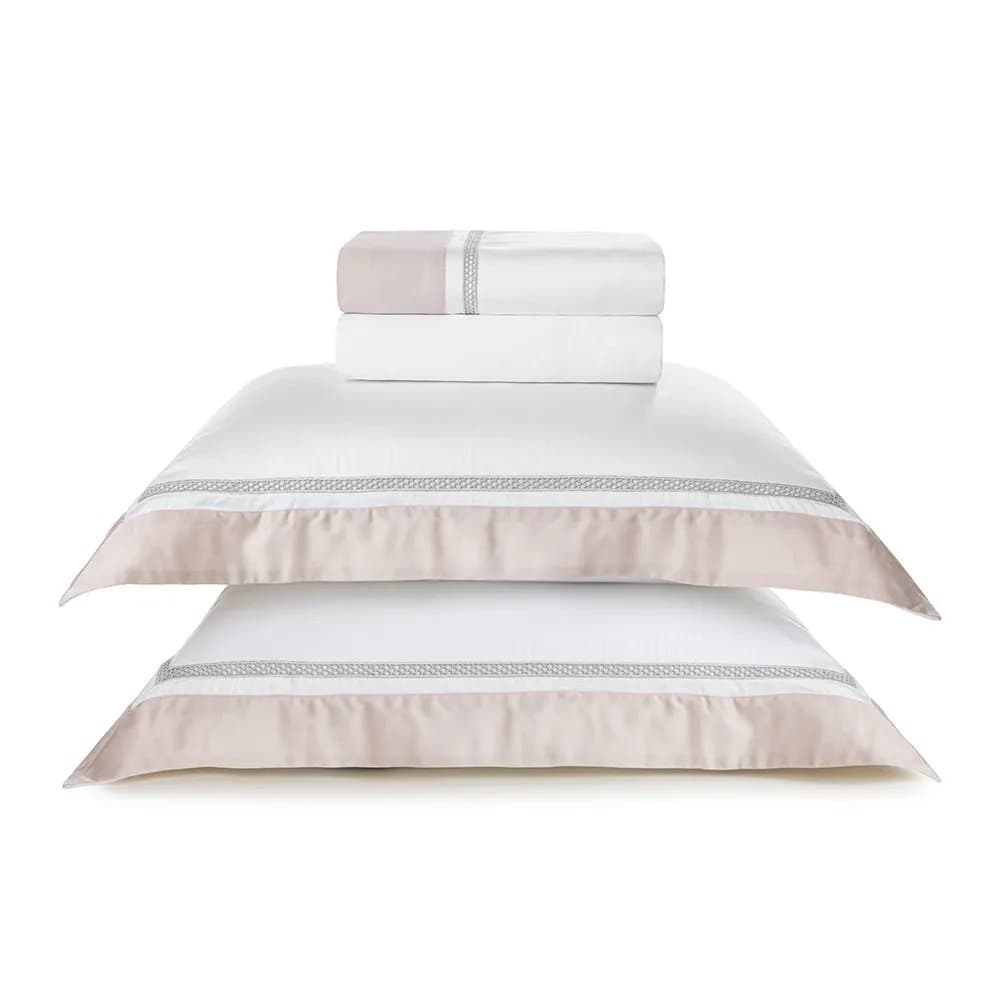 Jogo De Cama Casal Contessina 300 Fios Trussardi Rose 2,20 x 2,80 m