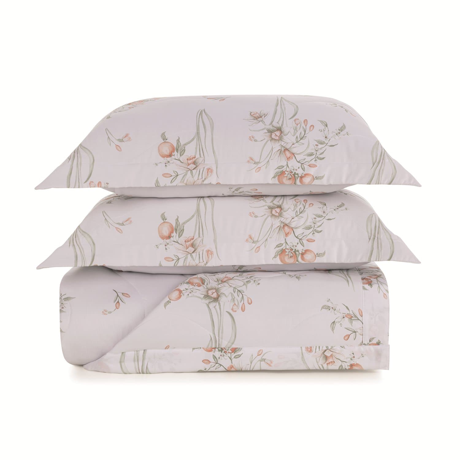 Jogo de Colcha Casal Narciso 200 Fios Trussardi Estampado 220cm x 250cm
