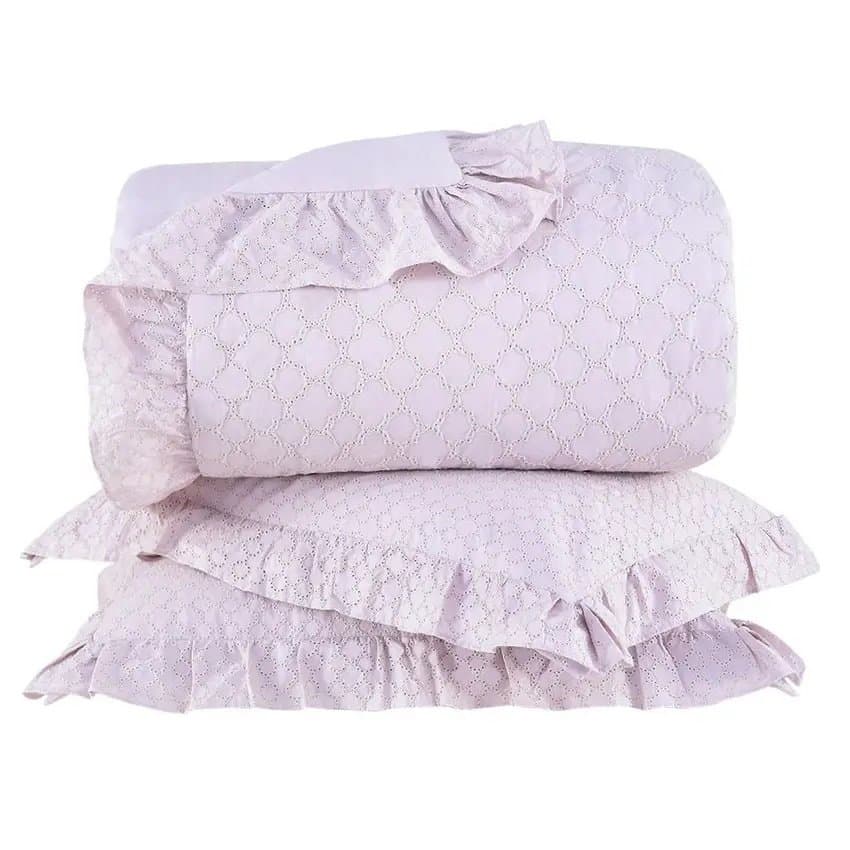 Kit Colcha Super King Sienna Buddemeyer Luxus Rosa Almod 3,14 x 2,62 m