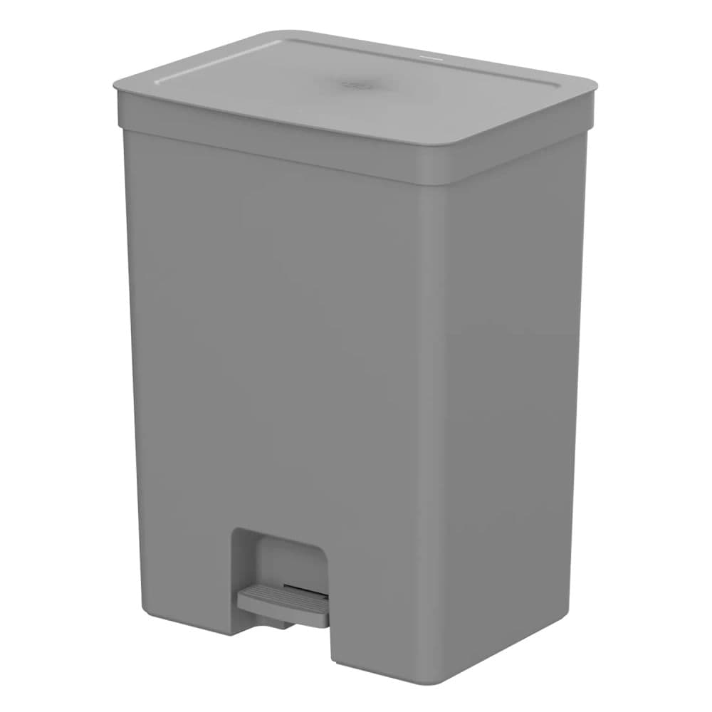 Lixeira com Pedal Trium 46l Com Cesto Removível 4l Chumbo - Ou