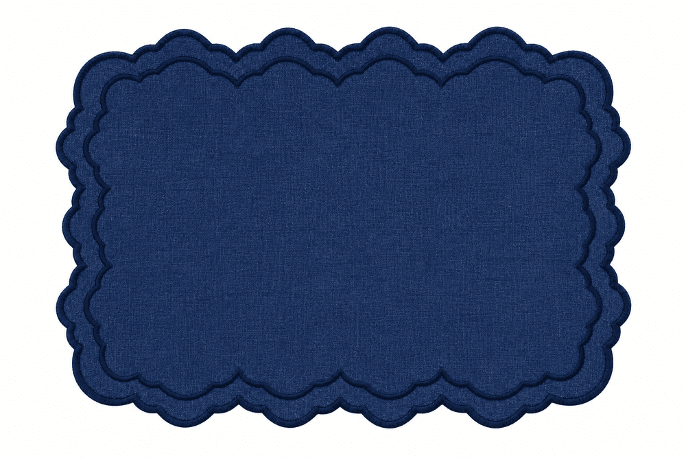 Lugar Americano 2 Peças Corino Leto Azul - Mameg