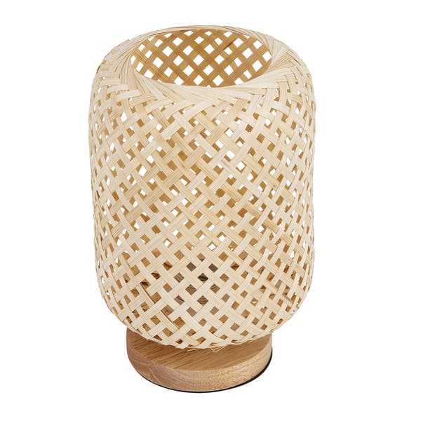Luminária de Mesa Fibra de Bambú Komodo Marrom GMH