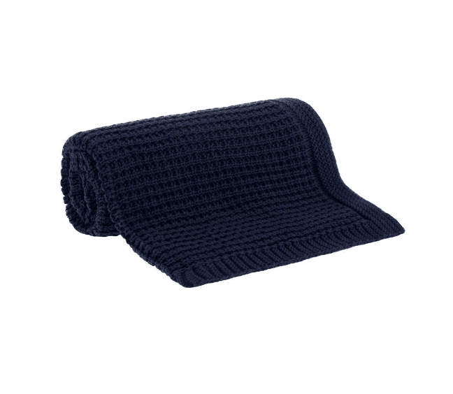 Manta Tricot Coltrane Buddemeyer Azul Marinho 1,25m X 1,50m