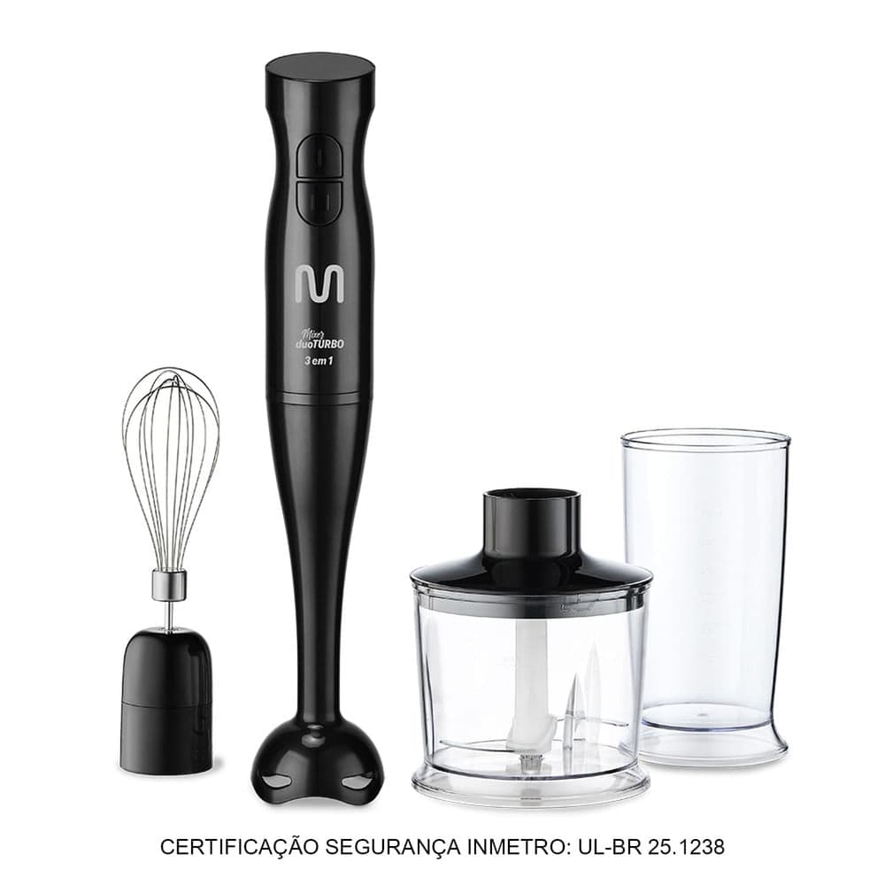 Mixer Duo Turbo 3 em 1 Preto 200W GO019/GO020 - Multi