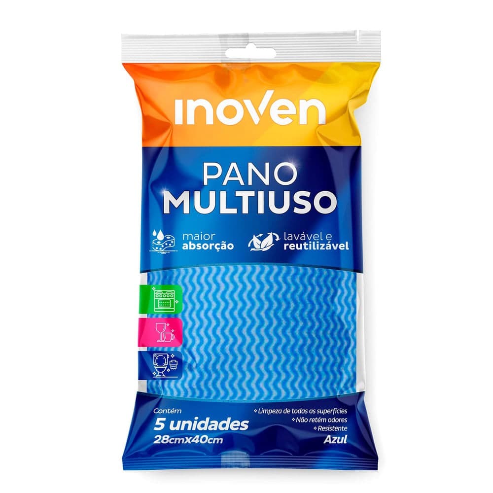 Pano Multiuso 28x40cm Azul - Inoven