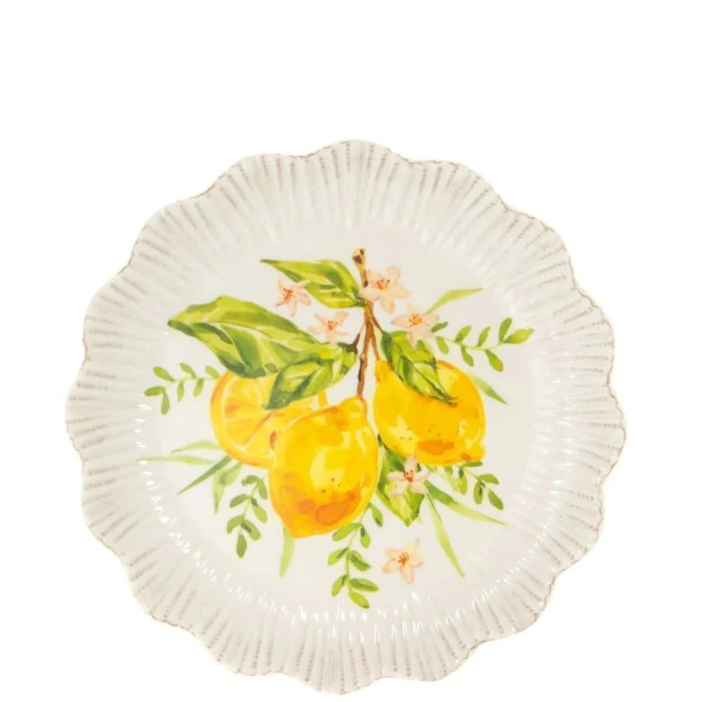 Prato para Sobremesa de Melamina Lemon 22cm 6pçs