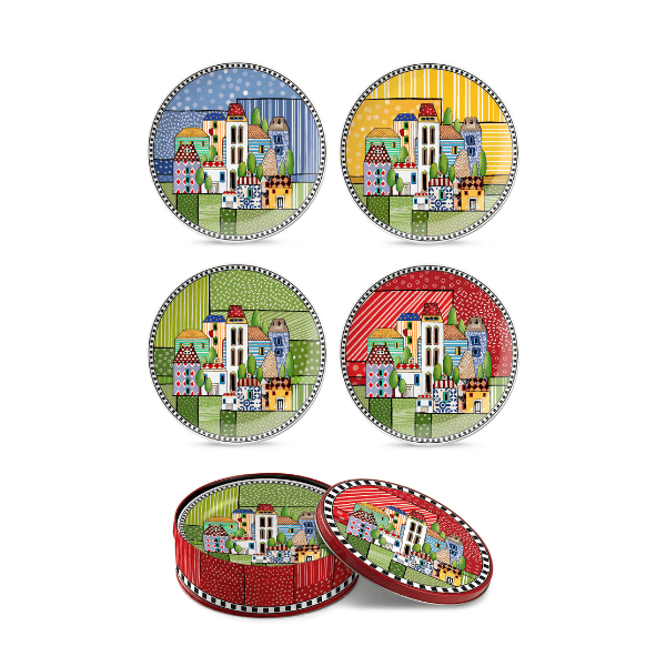 Set 4 Pratos 19cm Paese Mio - Egan Italy