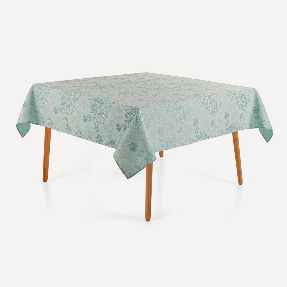 Toalha de Mesa Quadrada 8 Lugares Roman Turquesa