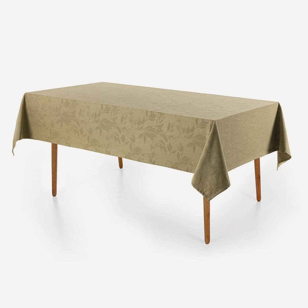 Toalha de Mesa Retangular 8 Lugares Katherine Verde Oliva