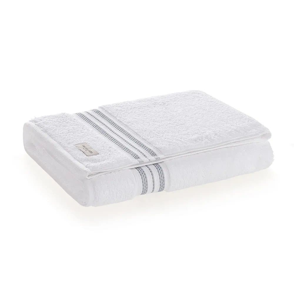 Toalha Rosto Barberine Trussardi Branco e Cielo 48cm x 80cm