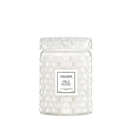 Vela Pote Vidro G 100h Tampa Vidro Milk Rose - Voluspa
